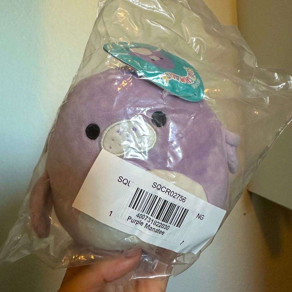 Purple manatee squishmallow- 5 inches